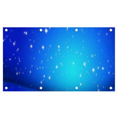 Background-blue Star Banner And Sign 7  X 4 