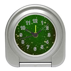 Background-star -green Travel Alarm Clock by nateshop