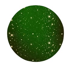 Background-star -green Mini Round Pill Box (pack Of 3) by nateshop