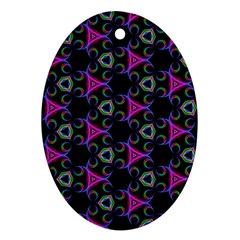 Background-triangle Oval Ornament (two Sides) by nateshop