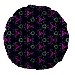 Background-triangle Large 18  Premium Flano Round Cushions by nateshop