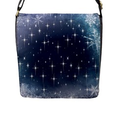 Background-star Flap Closure Messenger Bag (l) by nateshop