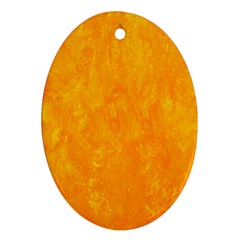 Background-yellow Oval Ornament (two Sides)