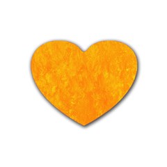 Background-yellow Rubber Coaster (heart) by nateshop