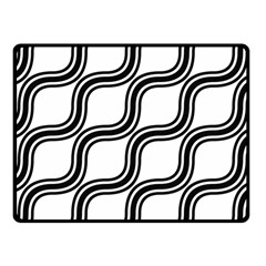 Diagonal-black White Fleece Blanket (small) by nateshop