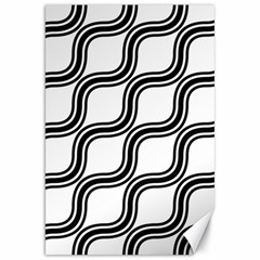Diagonal-black White Canvas 20  X 30  by nateshop