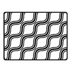 Diagonal-black White Double Sided Fleece Blanket (small)  by nateshop