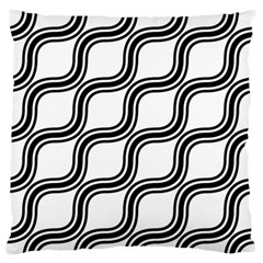 Diagonal-black White Standard Flano Cushion Case (two Sides) by nateshop