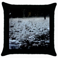  Rain Drops Water Liquid  Throw Pillow Case (black) by artworkshop