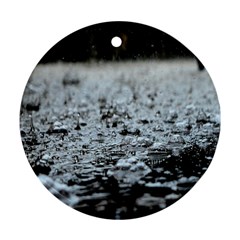  Rain Drops Water Liquid  Round Ornament (two Sides) by artworkshop