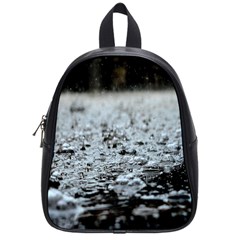 Rain Drops Water Liquid  School Bag (small) by artworkshop