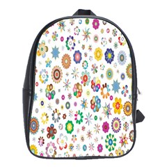  Background Chromatic Colorful School Bag (large) by artworkshop