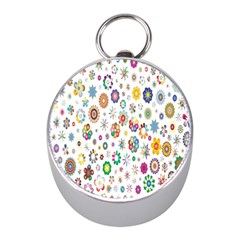  Background Chromatic Colorful Mini Silver Compasses by artworkshop