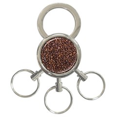 Coffee Beans Food Texture 3-ring Key Chain