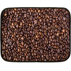 Coffee Beans Food Texture Fleece Blanket (mini) by artworkshop