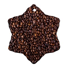 Coffee Beans Food Texture Ornament (snowflake) by artworkshop