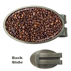 Coffee Beans Food Texture Money Clips (oval)  by artworkshop