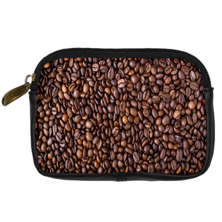 Coffee Beans Food Texture Digital Camera Leather Case