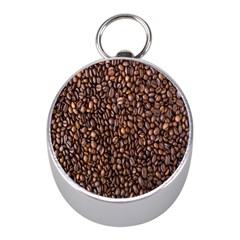 Coffee Beans Food Texture Mini Silver Compasses by artworkshop