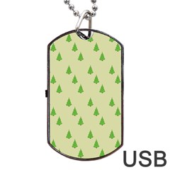 Christmas Wrapping Paper  Dog Tag Usb Flash (two Sides) by artworkshop
