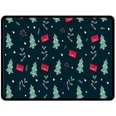 Christmas Pattern Design Double Sided Fleece Blanket (large) 