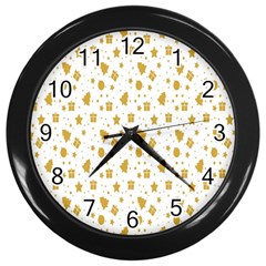 Christmas Ornaments Wall Clock (Black)