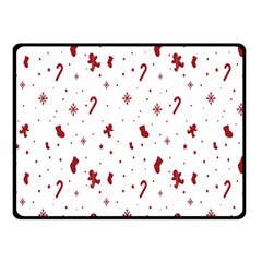 Christmas Background Wrapping Double Sided Fleece Blanket (small)  by artworkshop