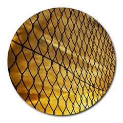 Chain Link Fence  Round Mousepads by artworkshop