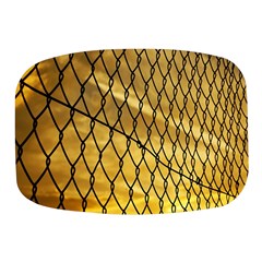 Chain Link Fence  Mini Square Pill Box by artworkshop