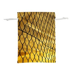 Chain Link Fence  Lightweight Drawstring Pouch (l) by artworkshop