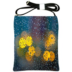 Bokeh Raindrops Window  Shoulder Sling Bag by artworkshop