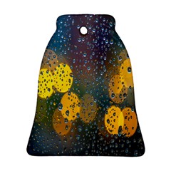 Bokeh Raindrops Window  Bell Ornament (two Sides) by artworkshop