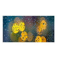 Bokeh Raindrops Window  Satin Shawl 45  X 80  by artworkshop