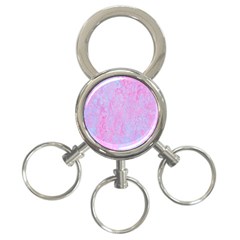  Texture Pink Light Blue 3-ring Key Chain by artworkshop