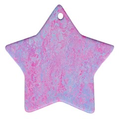  Texture Pink Light Blue Star Ornament (Two Sides)