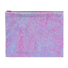  Texture Pink Light Blue Cosmetic Bag (XL)