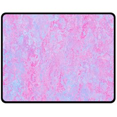  Texture Pink Light Blue Fleece Blanket (Medium) 