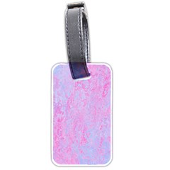  Texture Pink Light Blue Luggage Tag (two sides)