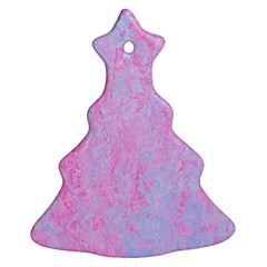  Texture Pink Light Blue Christmas Tree Ornament (Two Sides)