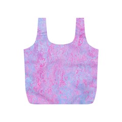  Texture Pink Light Blue Full Print Recycle Bag (S)