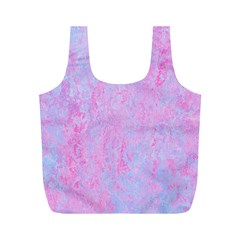 Texture Pink Light Blue Full Print Recycle Bag (M)