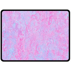  Texture Pink Light Blue Double Sided Fleece Blanket (large) 