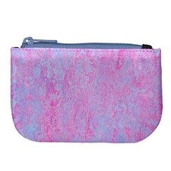  Texture Pink Light Blue Large Coin Purse