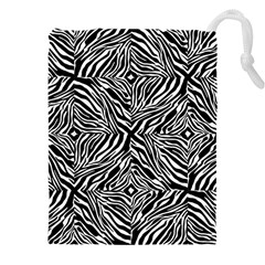 Design-background White Black Drawstring Pouch (5xl) by nateshop