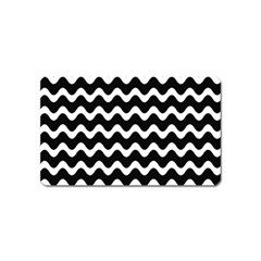 Wave-black White Magnet (name Card) by nateshop