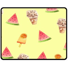 Ice-cream Double Sided Fleece Blanket (medium)  by nateshop