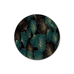 Leaves Rubber Round Coaster (4 Pack)