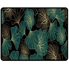 Leaves Double Sided Fleece Blanket (medium)  by nateshop