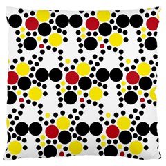 Pattern-polka Yellow Re Black Standard Flano Cushion Case (two Sides) by nateshop