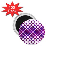 Pattern-box Purple White 1 75  Magnets (100 Pack) 